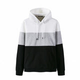 SEMIR Men Retro Color Block Hooded Sweatshirt